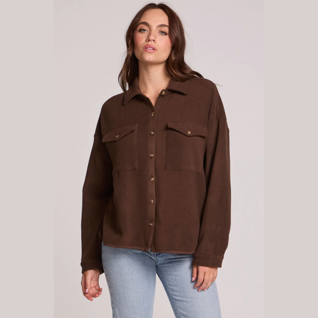 Jaxxon Wood Brown Shacket