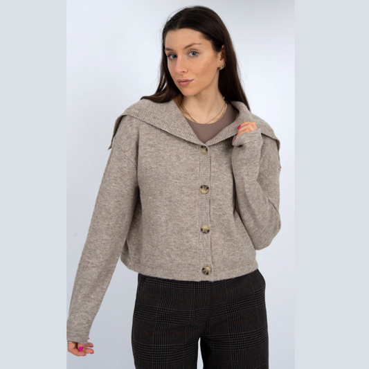Echo Long Sleeve Sailor Neck Cardigan