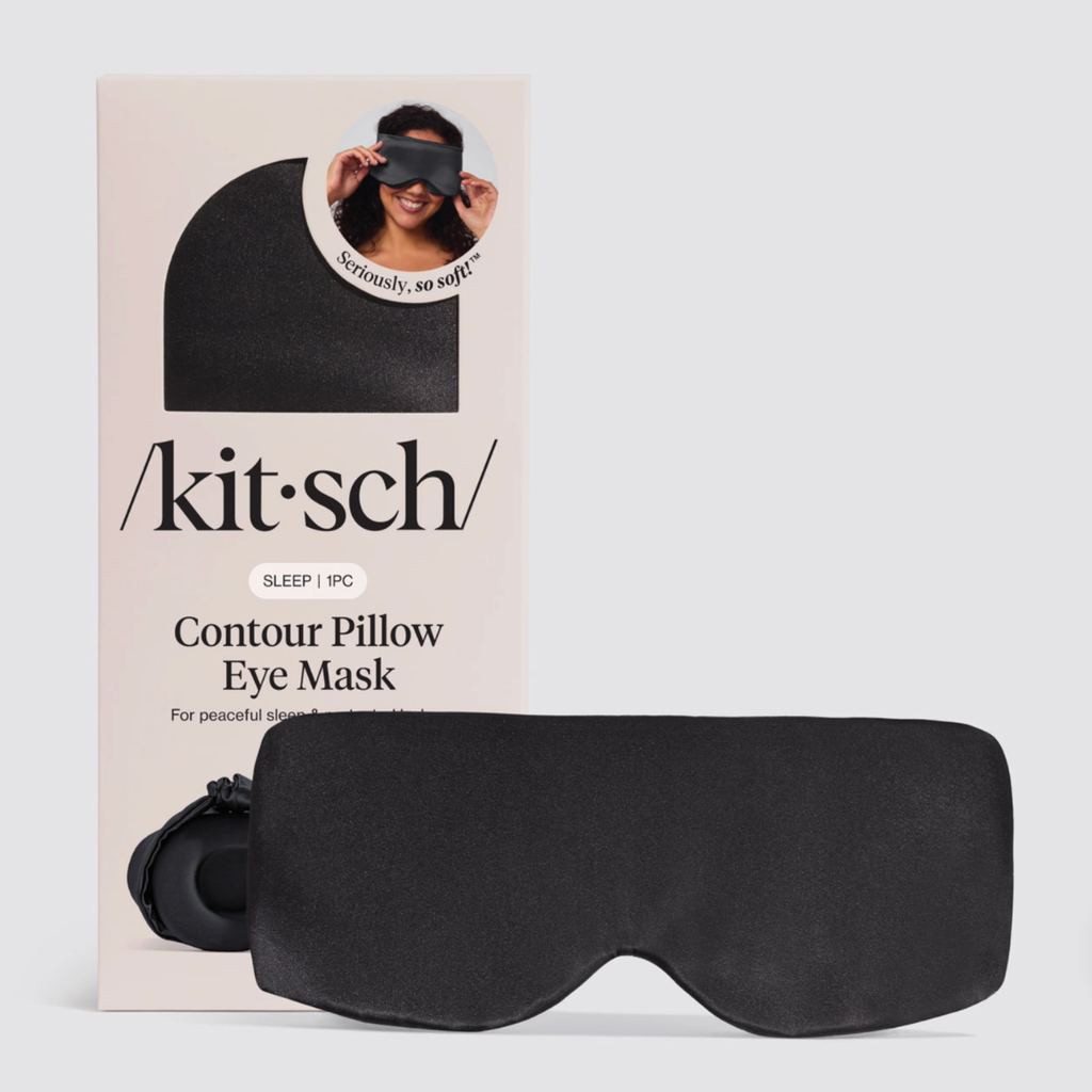 Kitsch | Charcoal Contour Pillow Eye Mask