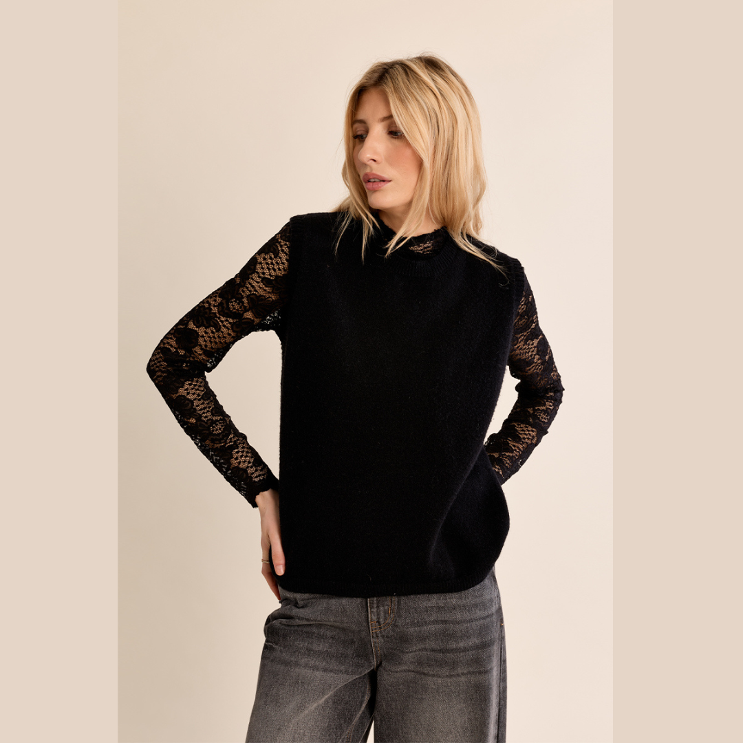 Open Back Sleeveless Sweater