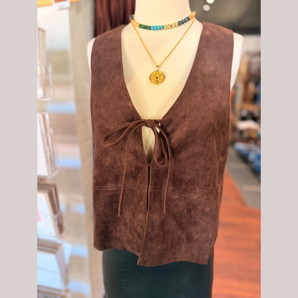 Tender Days Faux Suede Vest