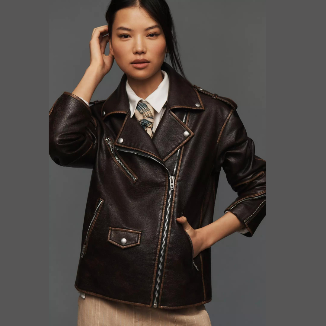 Still Mine Faux Leather Moto Jacket