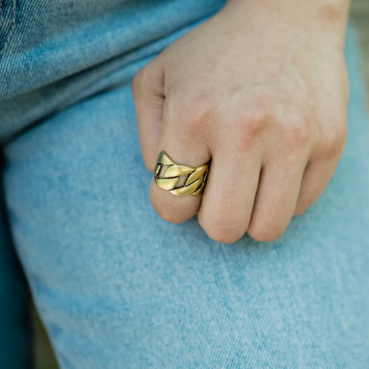 Gold Chain Ring