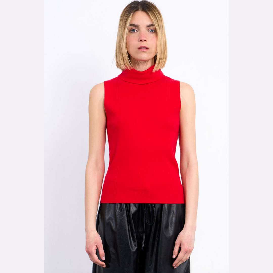 Saturday Nights Sleeveless Turtle Neck