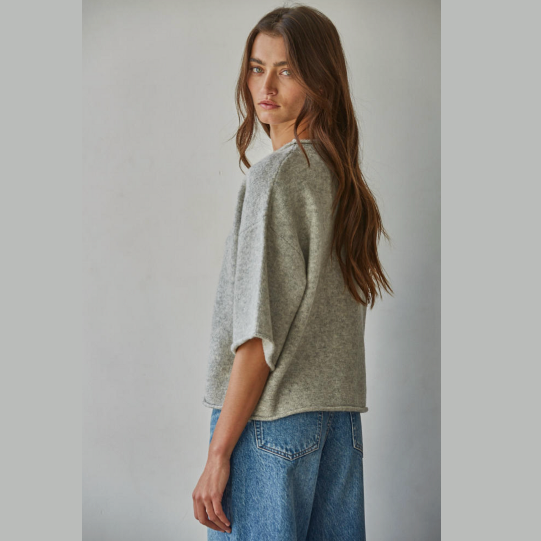 Kelsey Solid Quarter Sleeve Cardigan