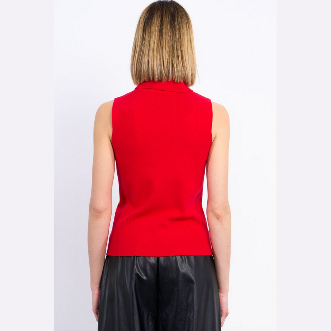 Saturday Nights Sleeveless Turtle Neck