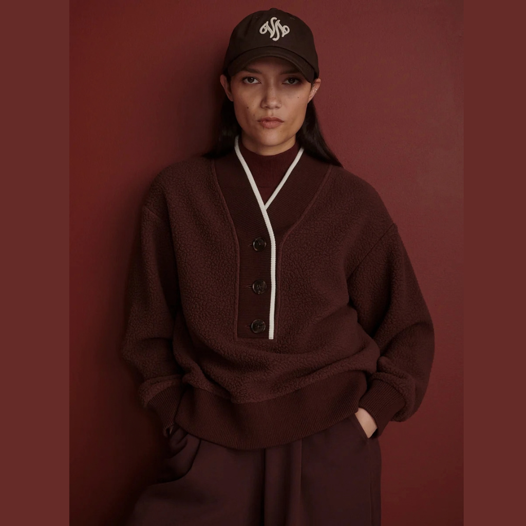 Brenna Button-Neck Fleece