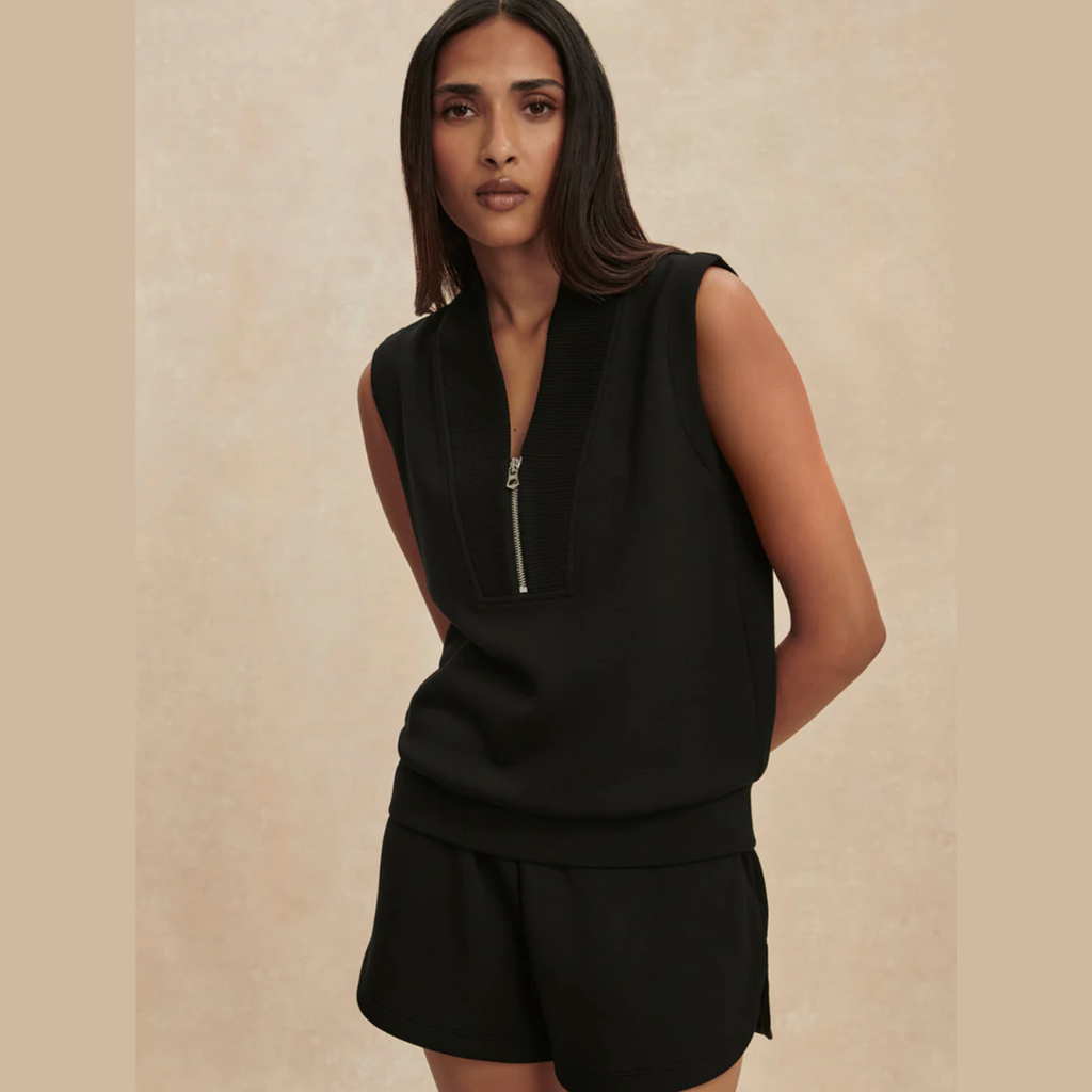 Beau Sleeveless Half-Zip Sweat