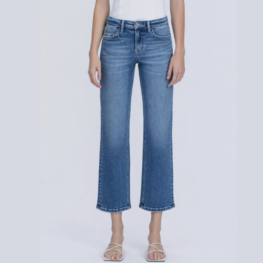 The Melissa - Mid Rise Ankle Straight Denim