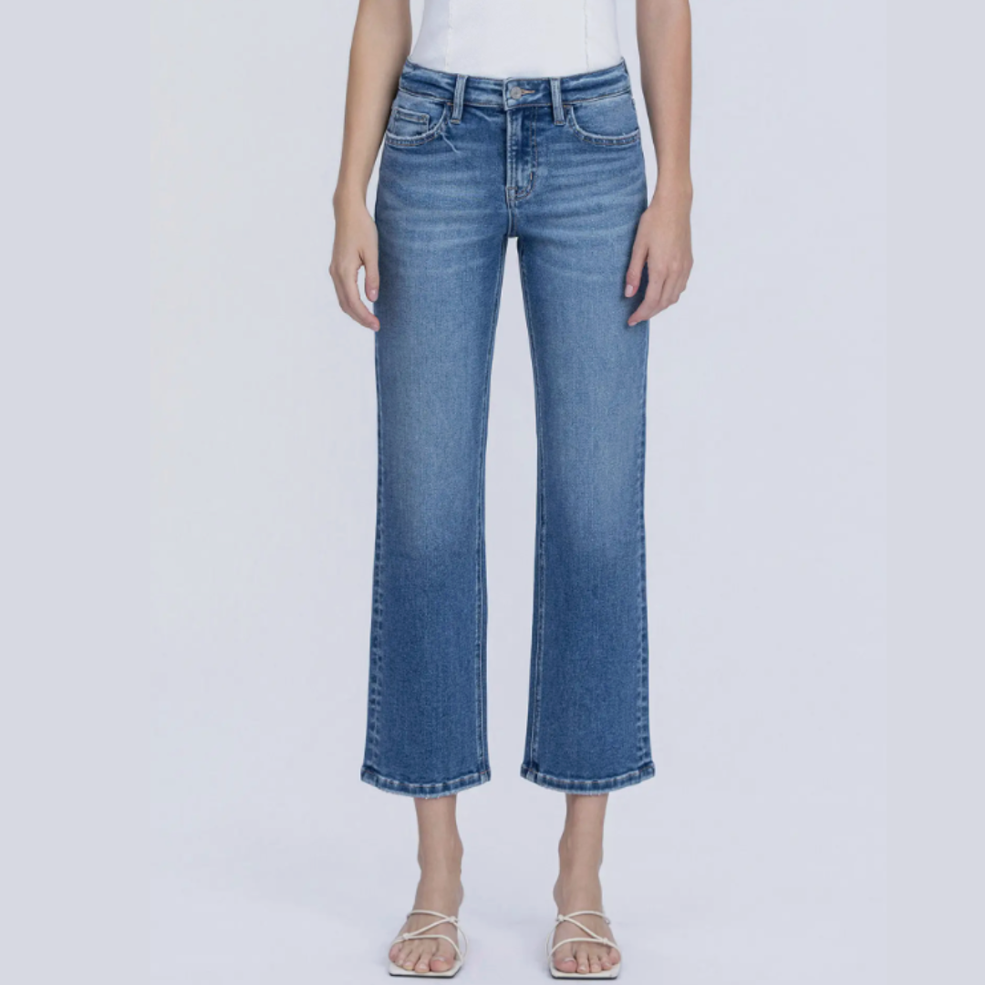 The Melissa - Mid Rise Ankle Straight Denim