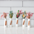 Mini Dried Floral Vases & Wood Gift Tag