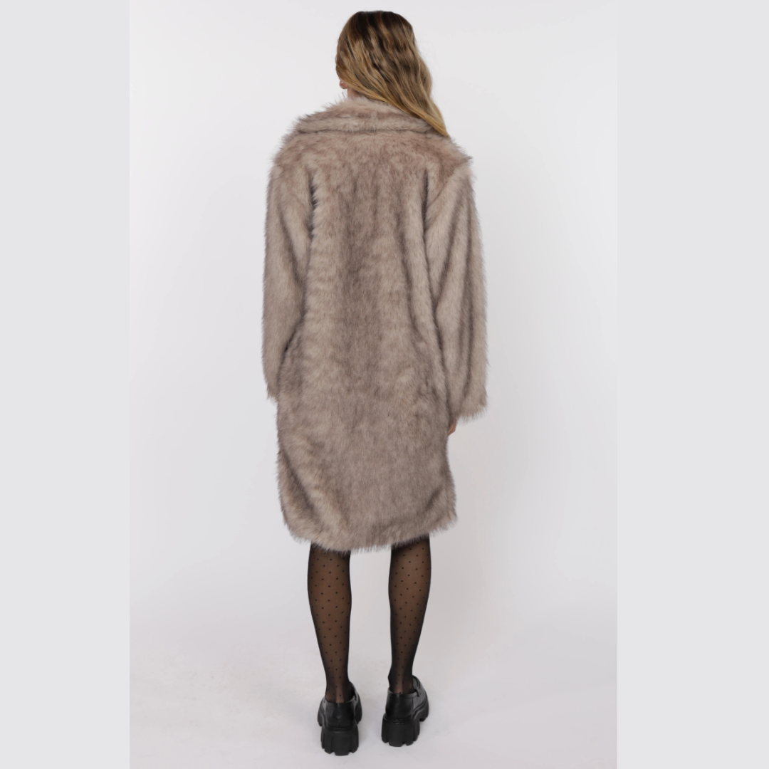 Pixie Tipped Faux Fur Coat
