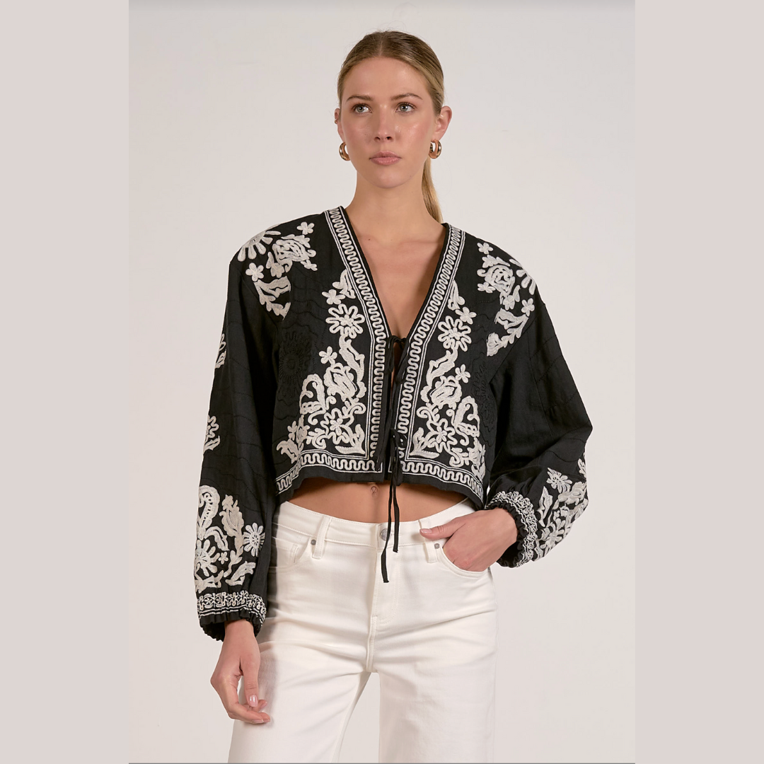 Boho Front Tie Jacket