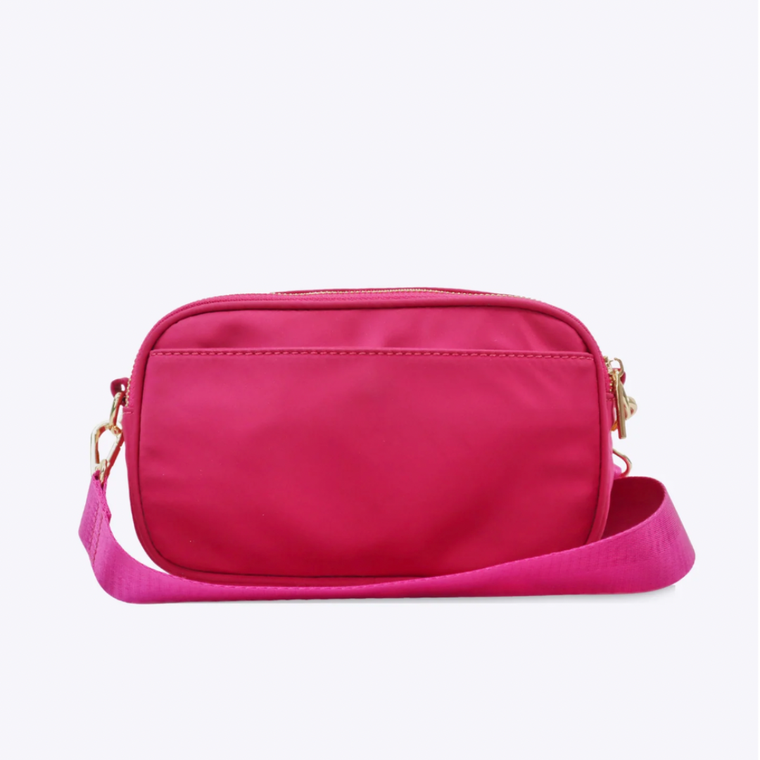 Bubblegum Pink Nylon Crossbody