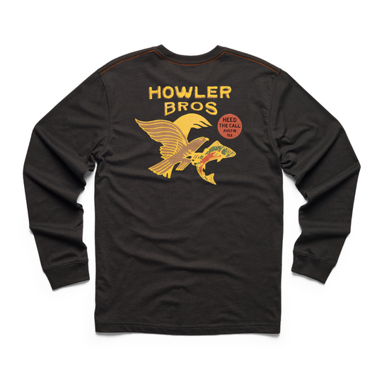 Men's Longsleeve T-Shirt: Osprey Prey Black