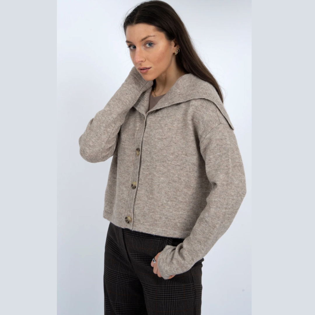 Echo Long Sleeve Sailor Neck Cardigan