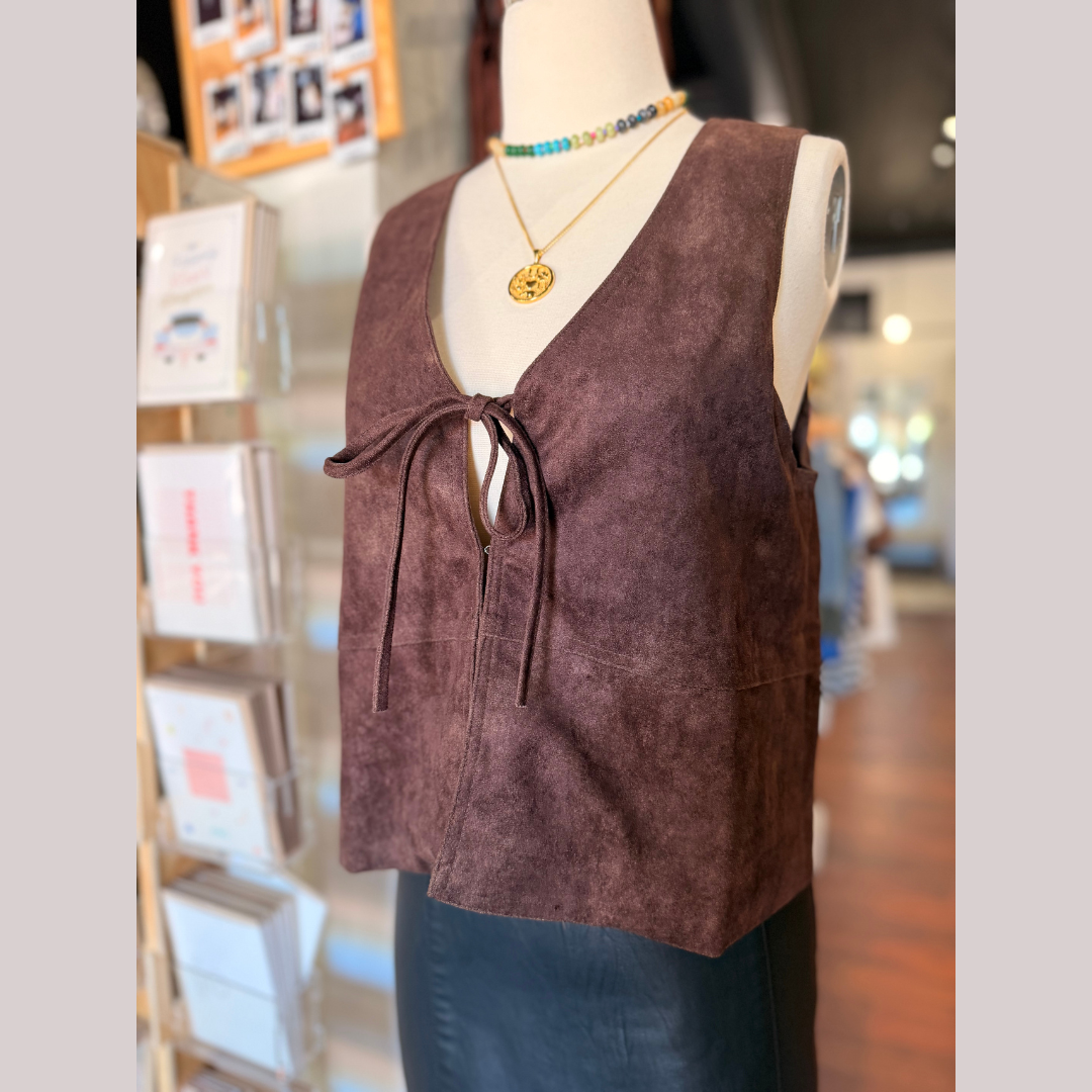Tender Days Faux Suede Vest