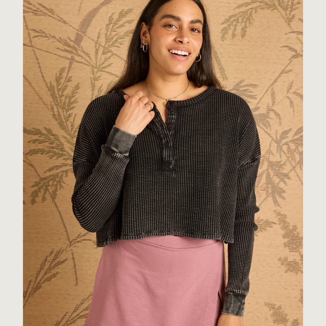 Cris Waffle Knit Top