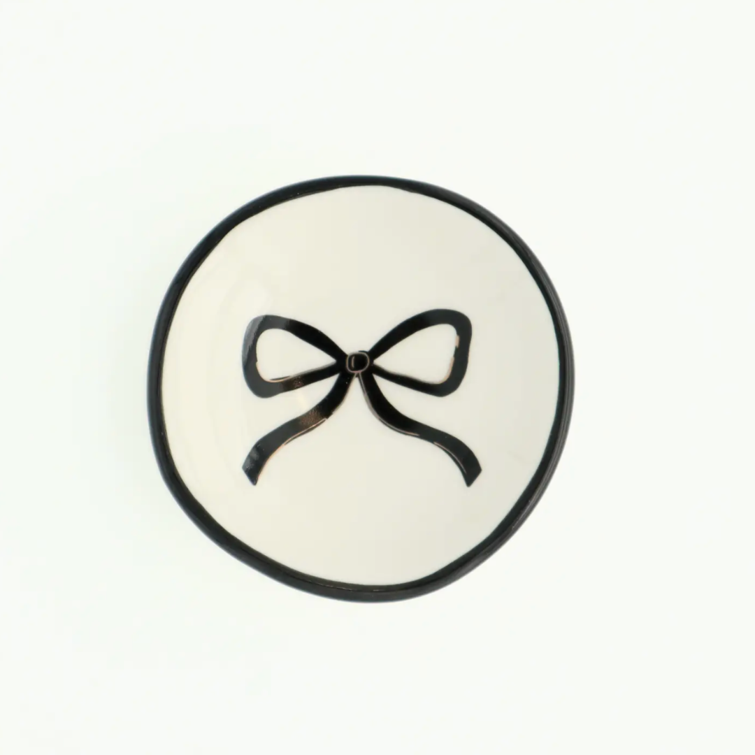 Black Bow Ring Dish