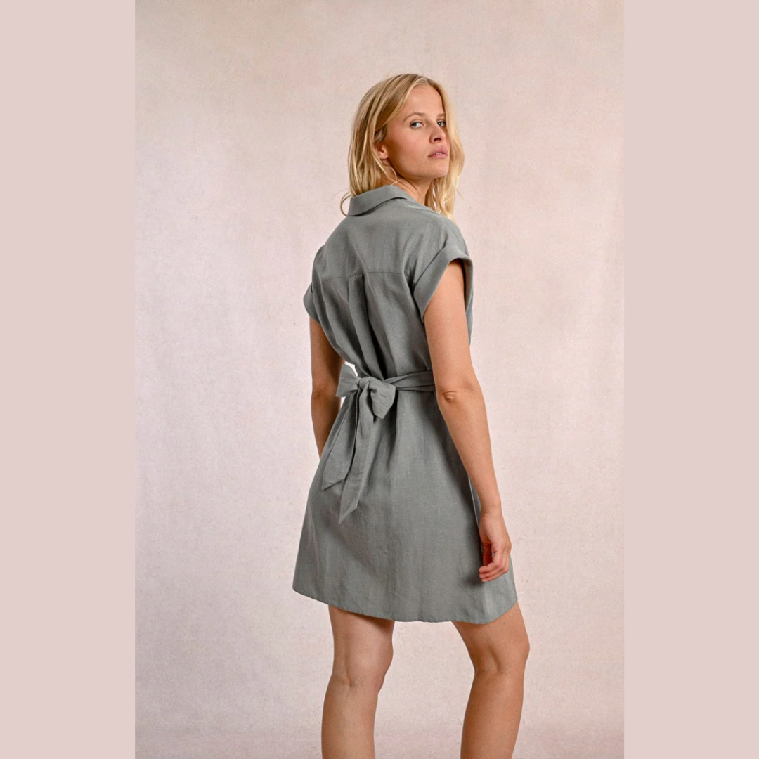 Tie Back Shirt Dress