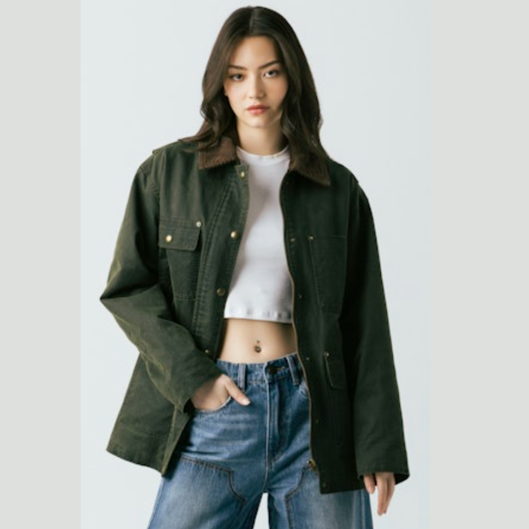 Catching a Break Olive Farm House Jacket