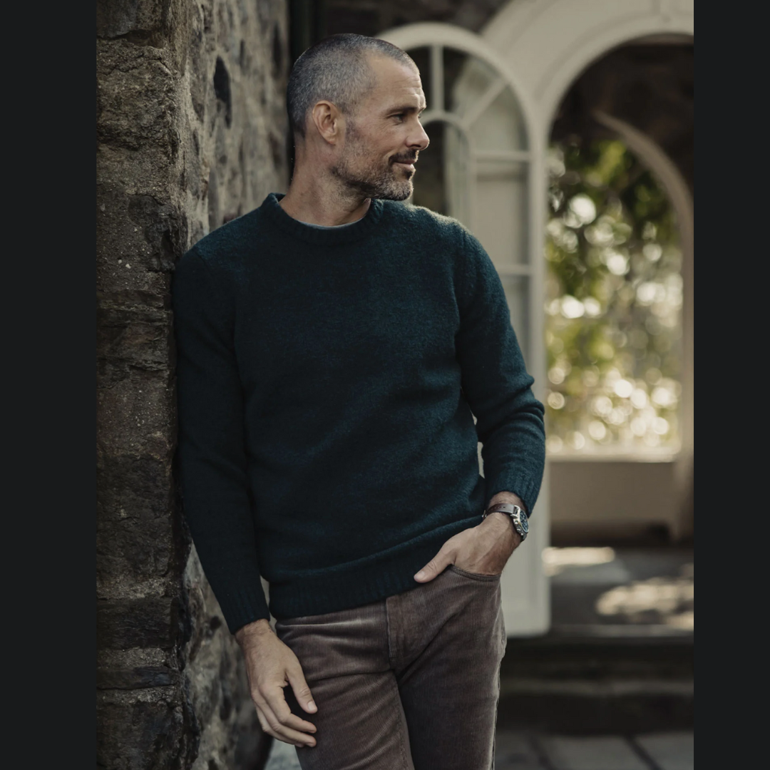 Homebound Crewneck Sweater in Dark Sea