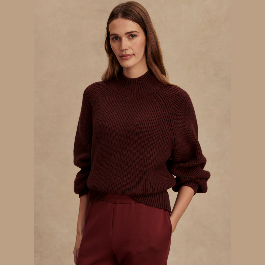 Martina High Neck Rib Knit