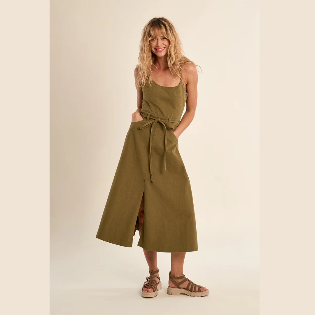 Khaki Denim Dress