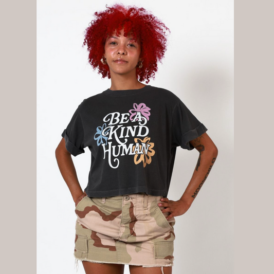 Be A Kind Human Cropped Tee