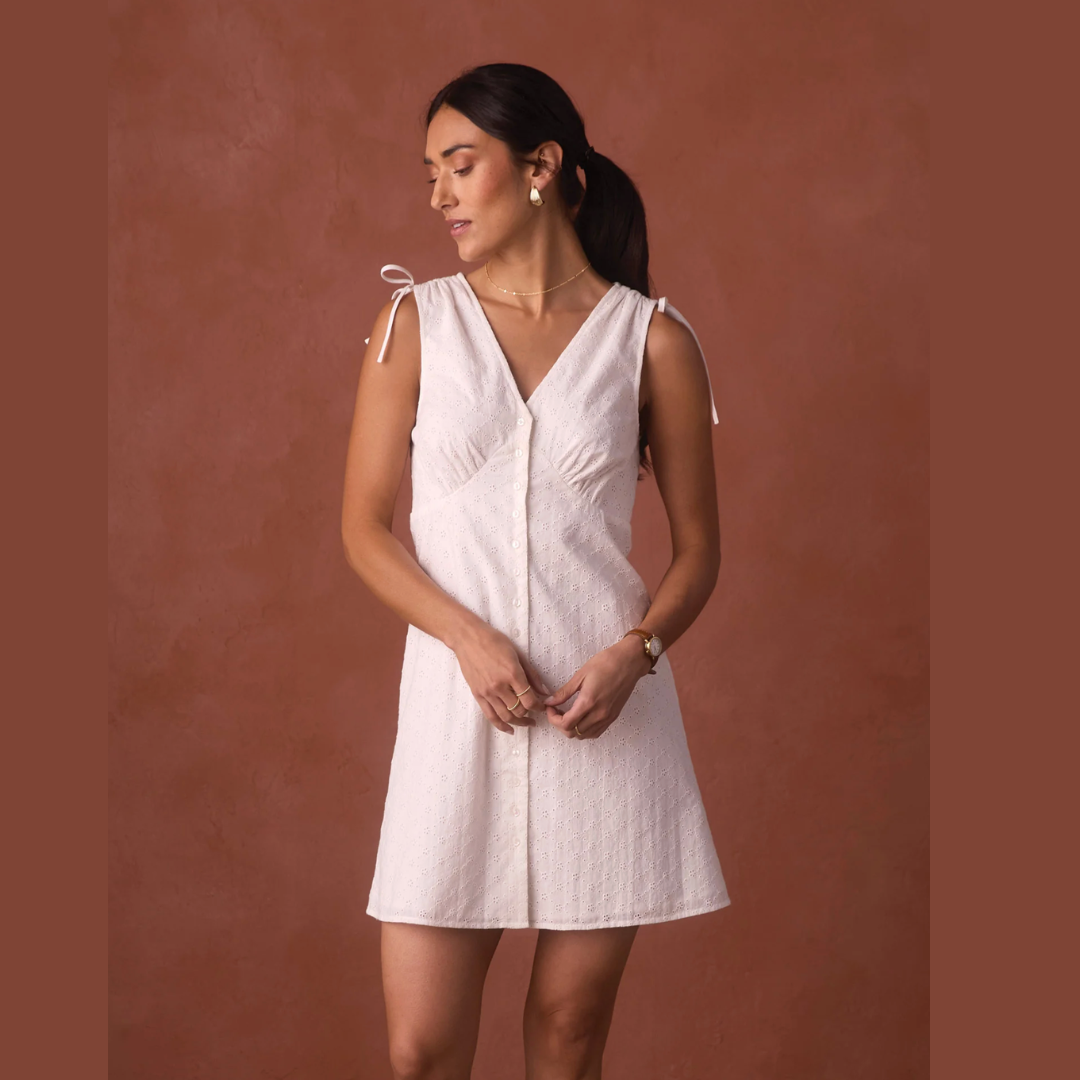 Eyelet Camille Dress