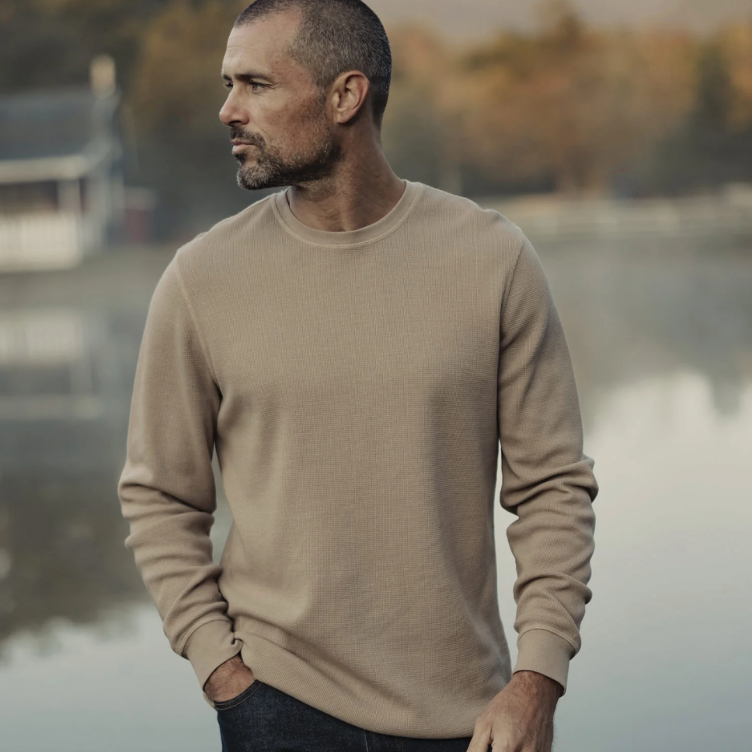 Vintage Thermal Crew in Mink