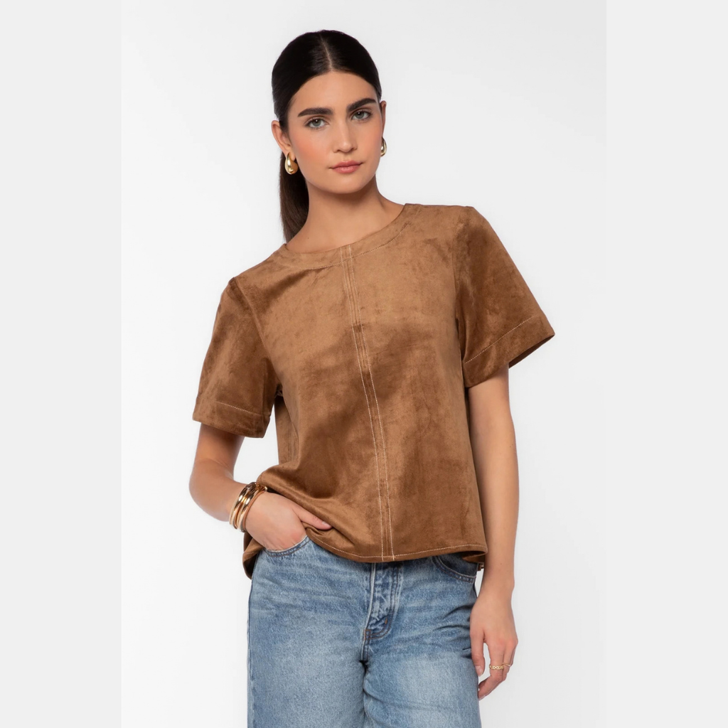 Juliette Faux Suede Top