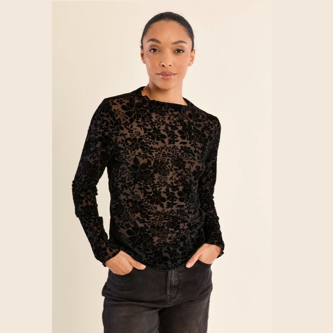 Velvet Floral Long Sleeve