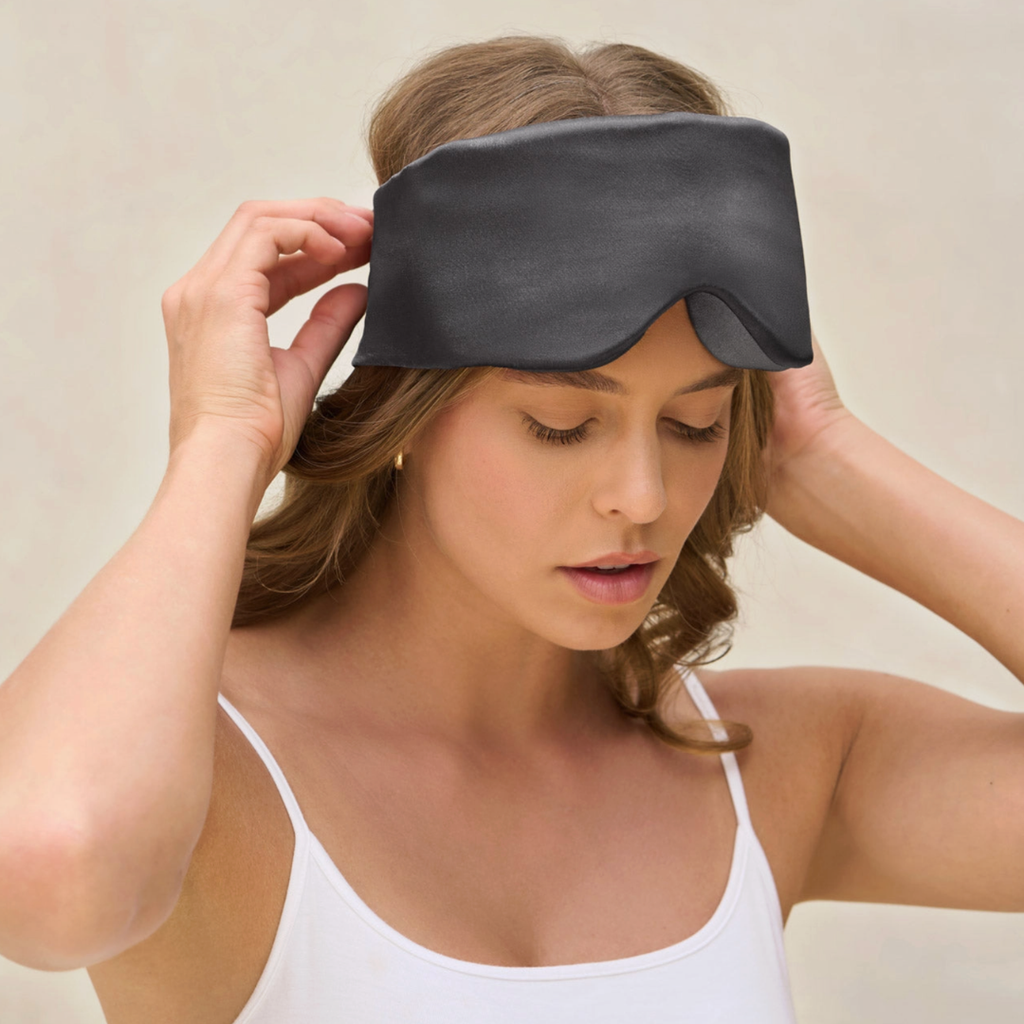 Kitsch | Charcoal Contour Pillow Eye Mask