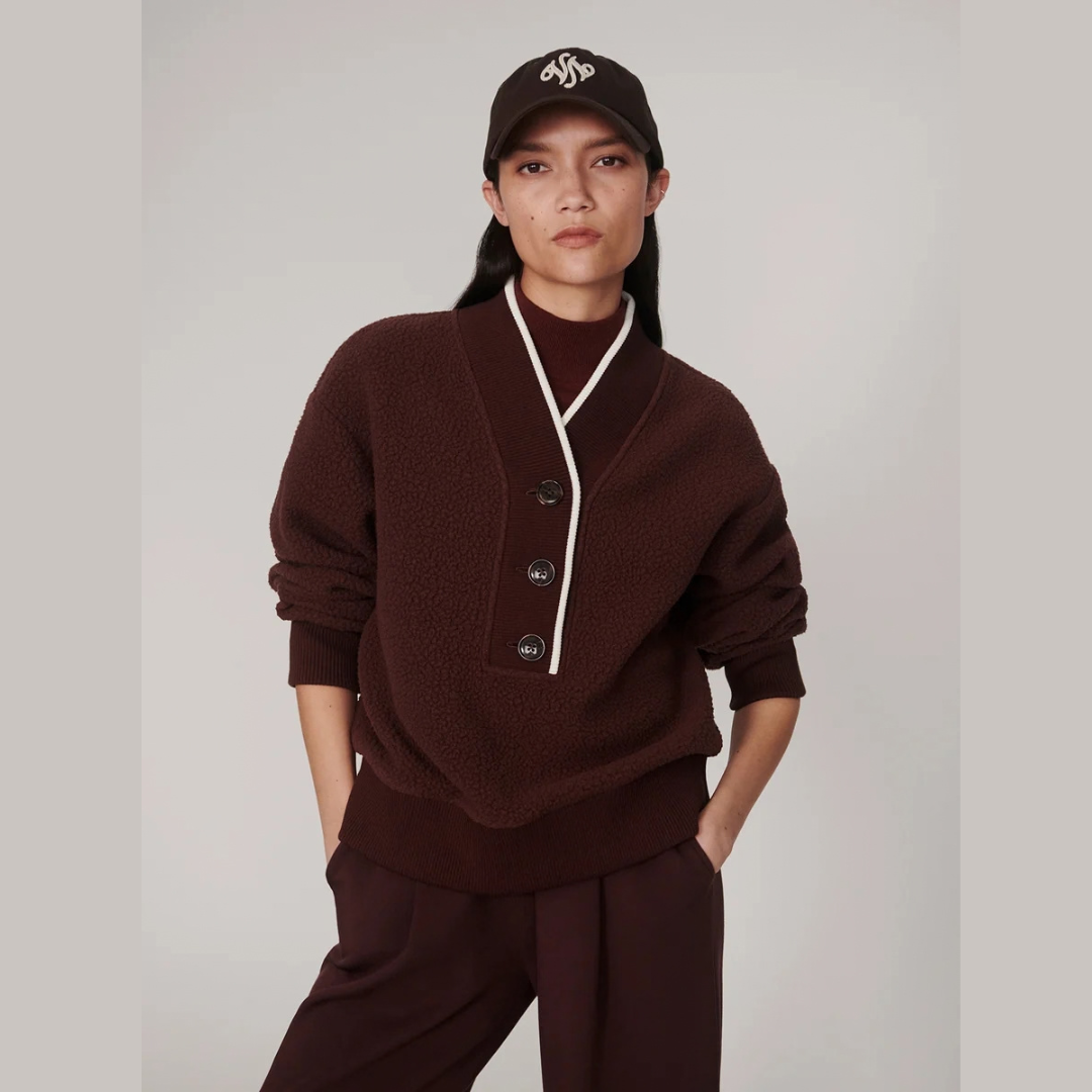 Brenna Button-Neck Fleece