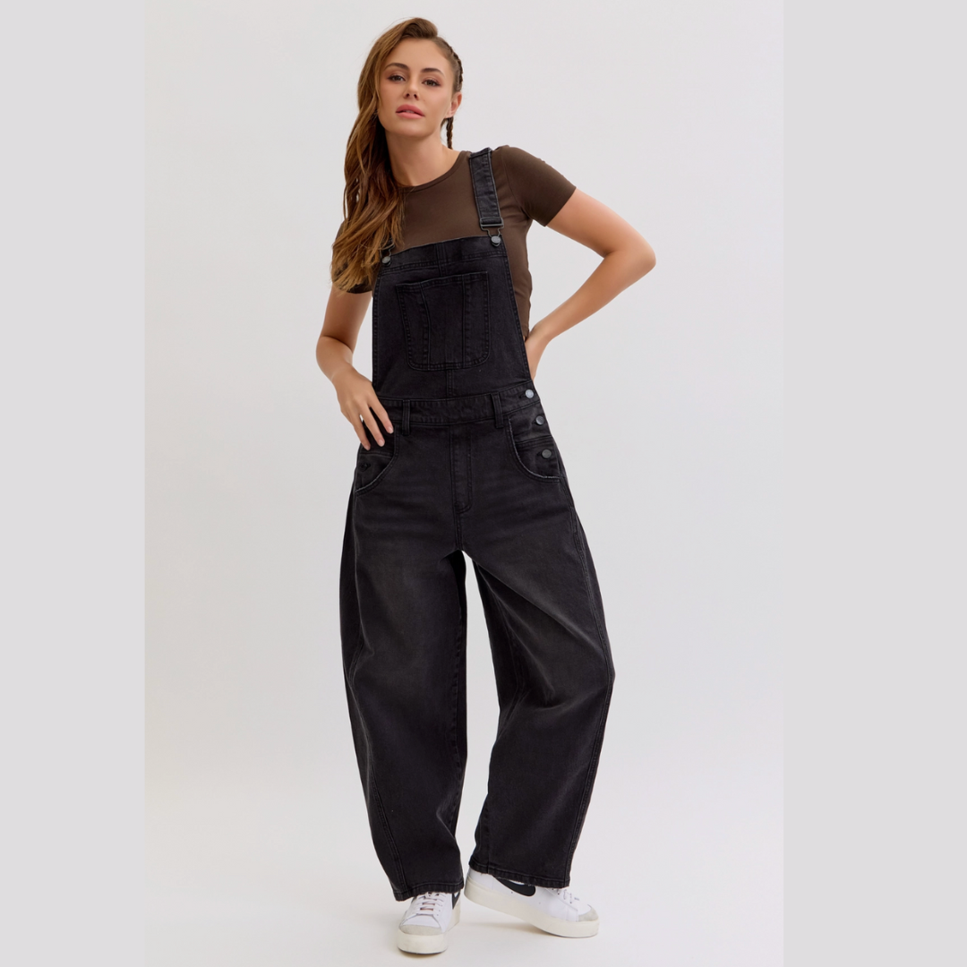 Mid-Waisted Subtle Barrel Overall