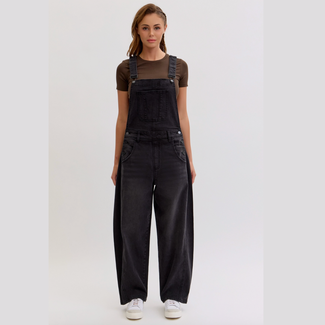 Mid-Waisted Subtle Barrel Overall