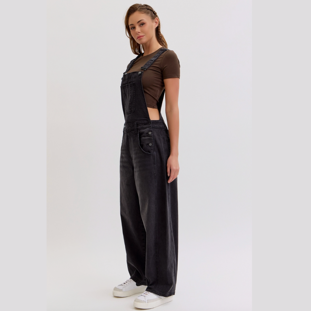 Mid-Waisted Subtle Barrel Overall