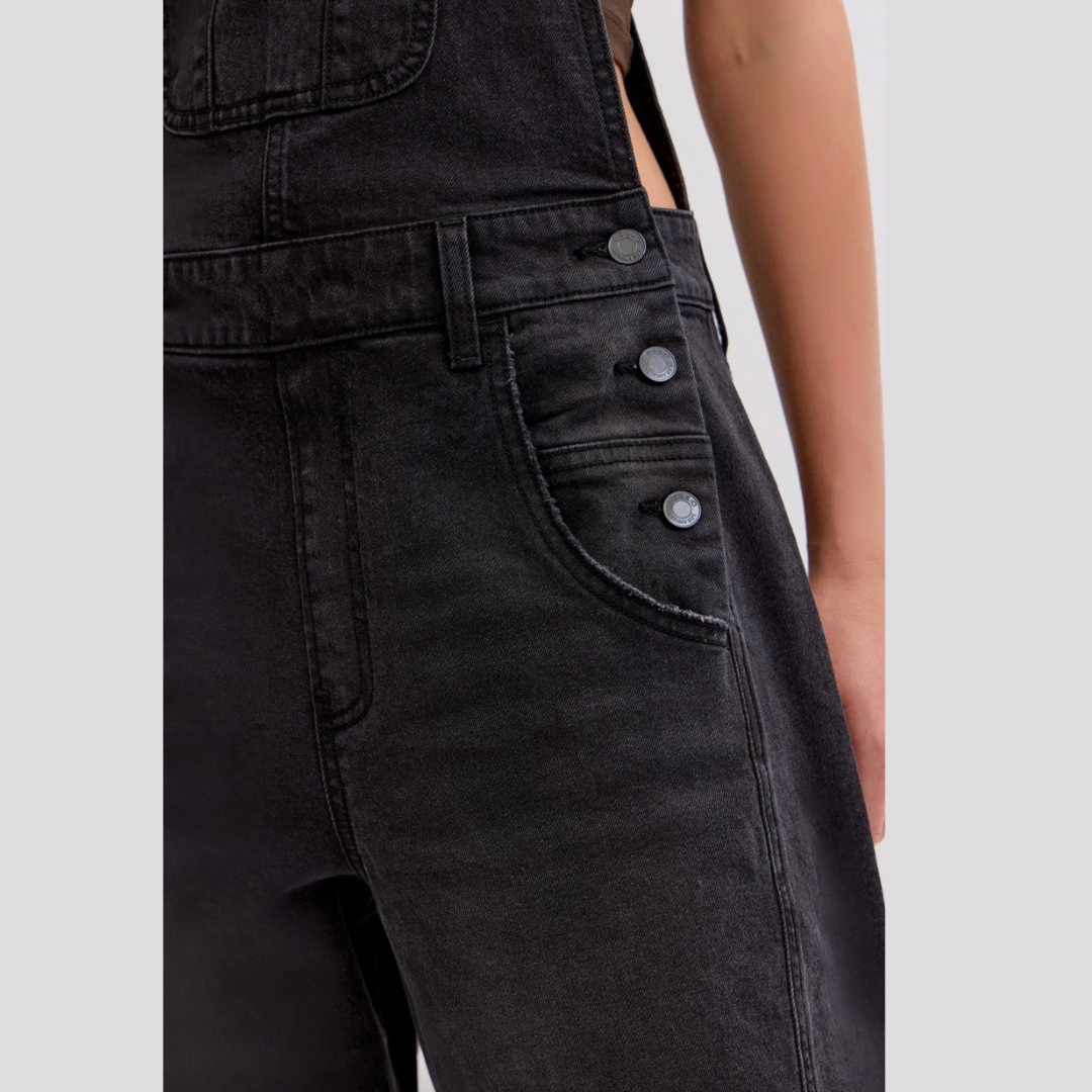 Mid-Waisted Subtle Barrel Overall