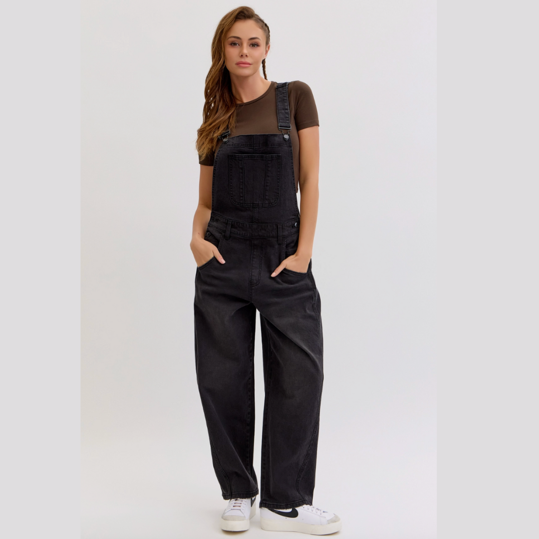 Mid-Waisted Subtle Barrel Overall