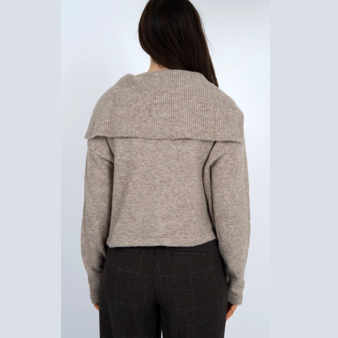 Echo Long Sleeve Sailor Neck Cardigan