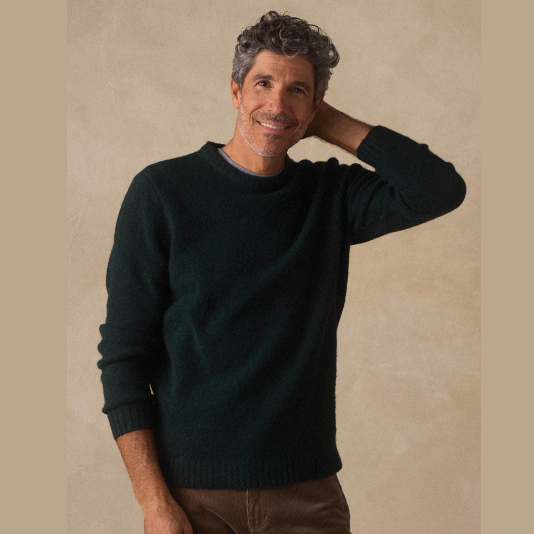 Homebound Crewneck Sweater in Dark Sea