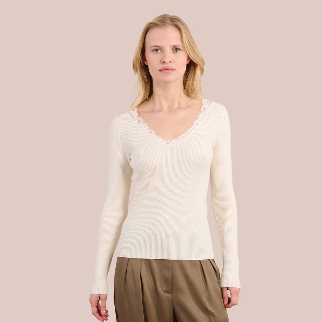 Blair Lace Trim V-Neck