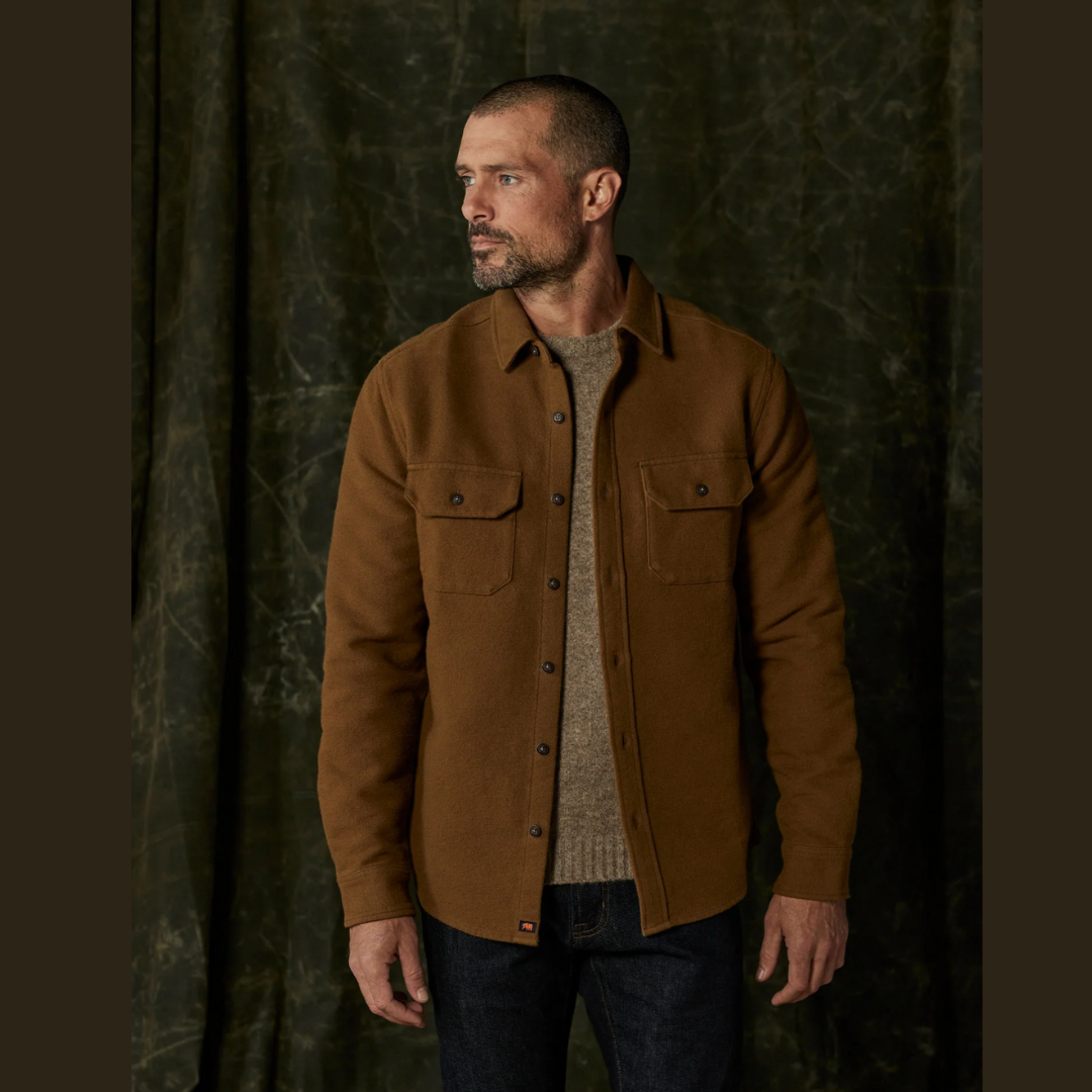 Heavyweight Chamois Overshirt in Gold