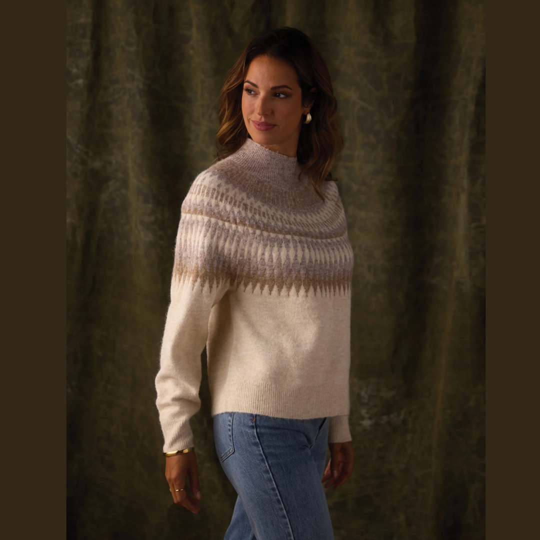 Nomad Fair Isle Sweater in Cream Multi