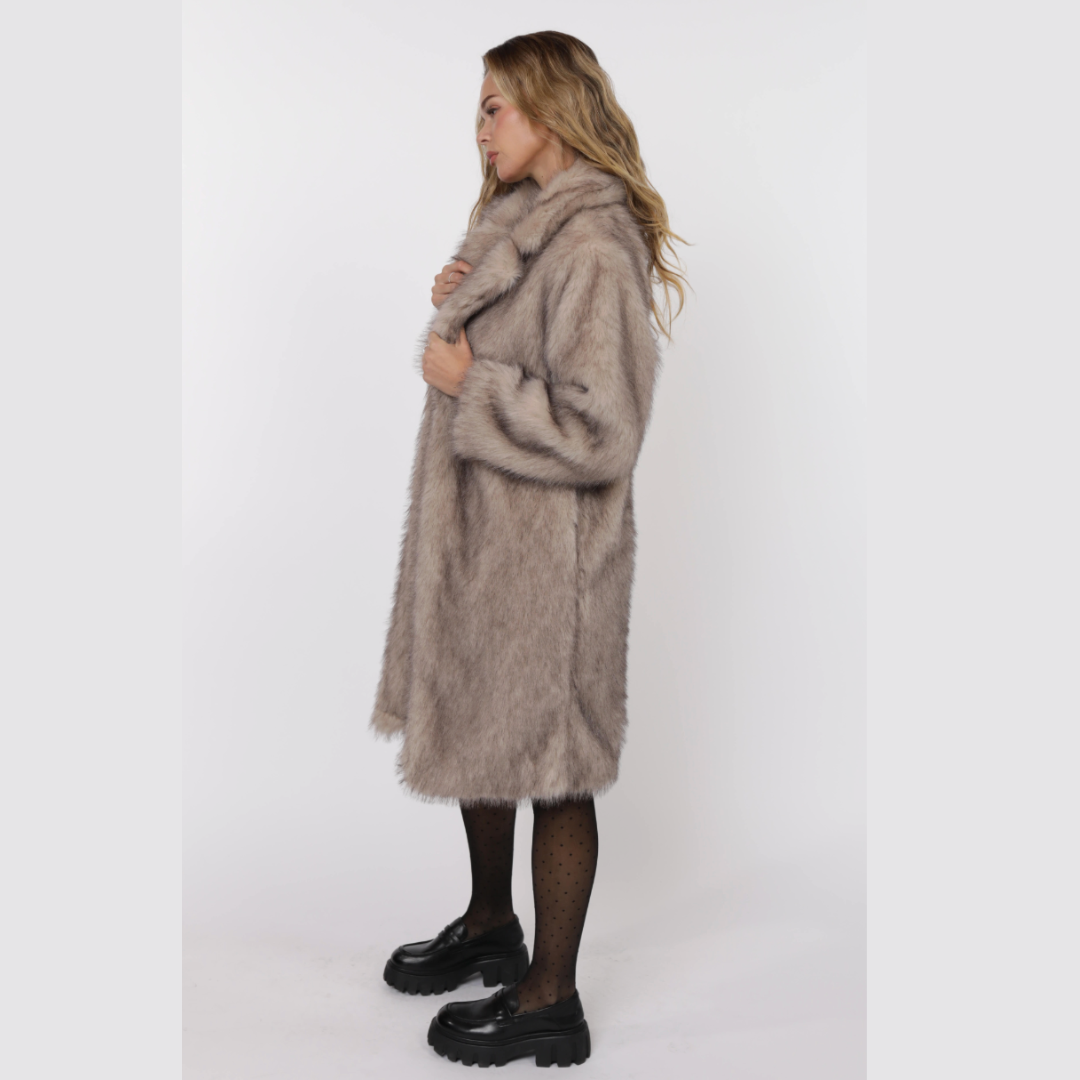 Pixie Tipped Faux Fur Coat