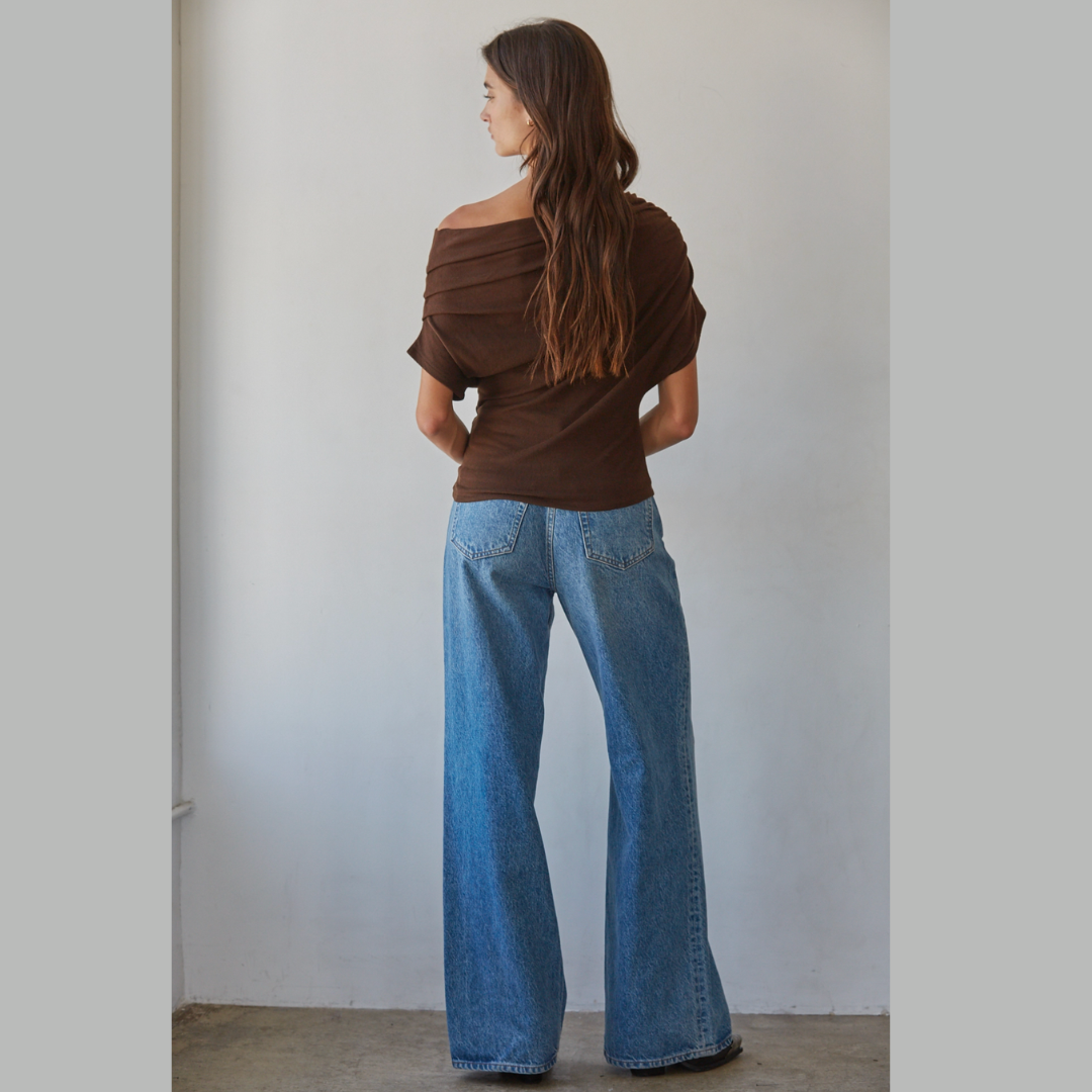 Off Shoulder Drape Top