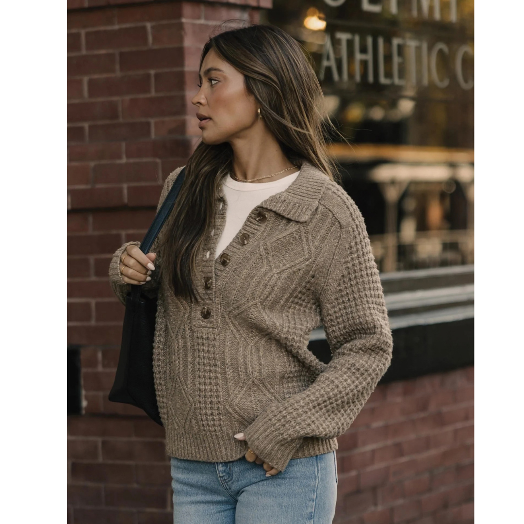 Mabel Popover Sweater in Toasted Chestnut