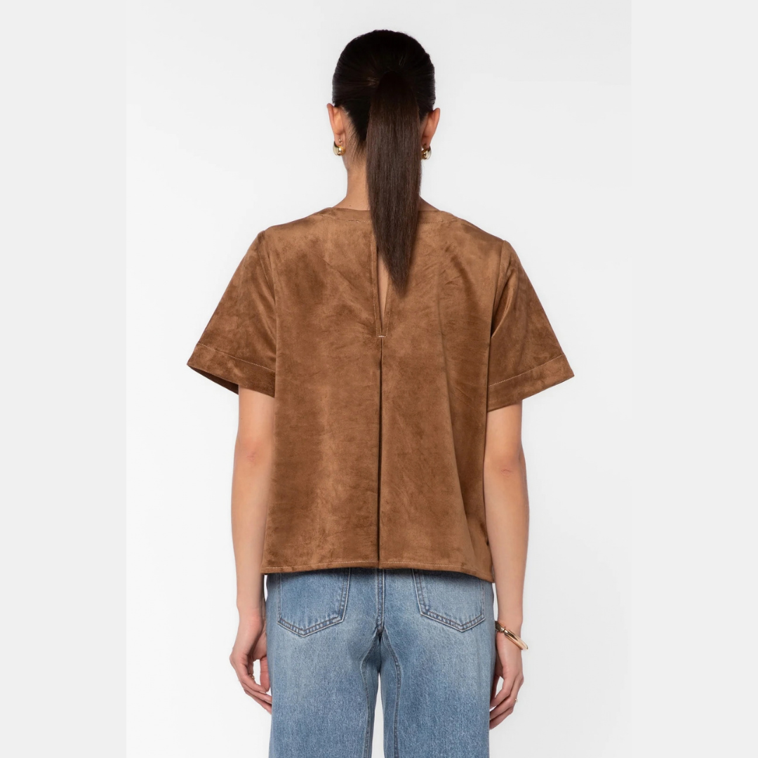 Juliette Faux Suede Top