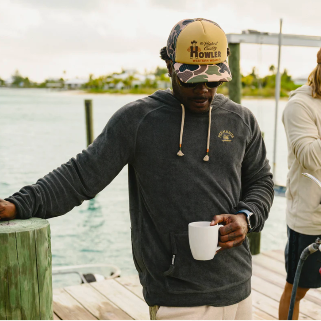Howler Brothers | Antique Black Terrycloth Hoodie FINAL SALE